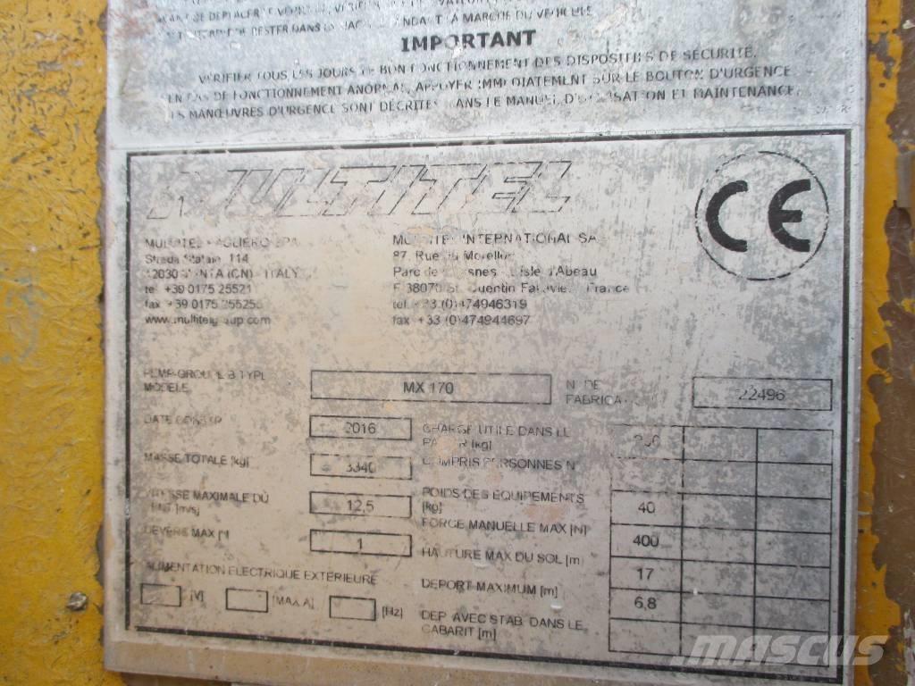 Multitel MX 170 Platforme aeriene montate pe camion