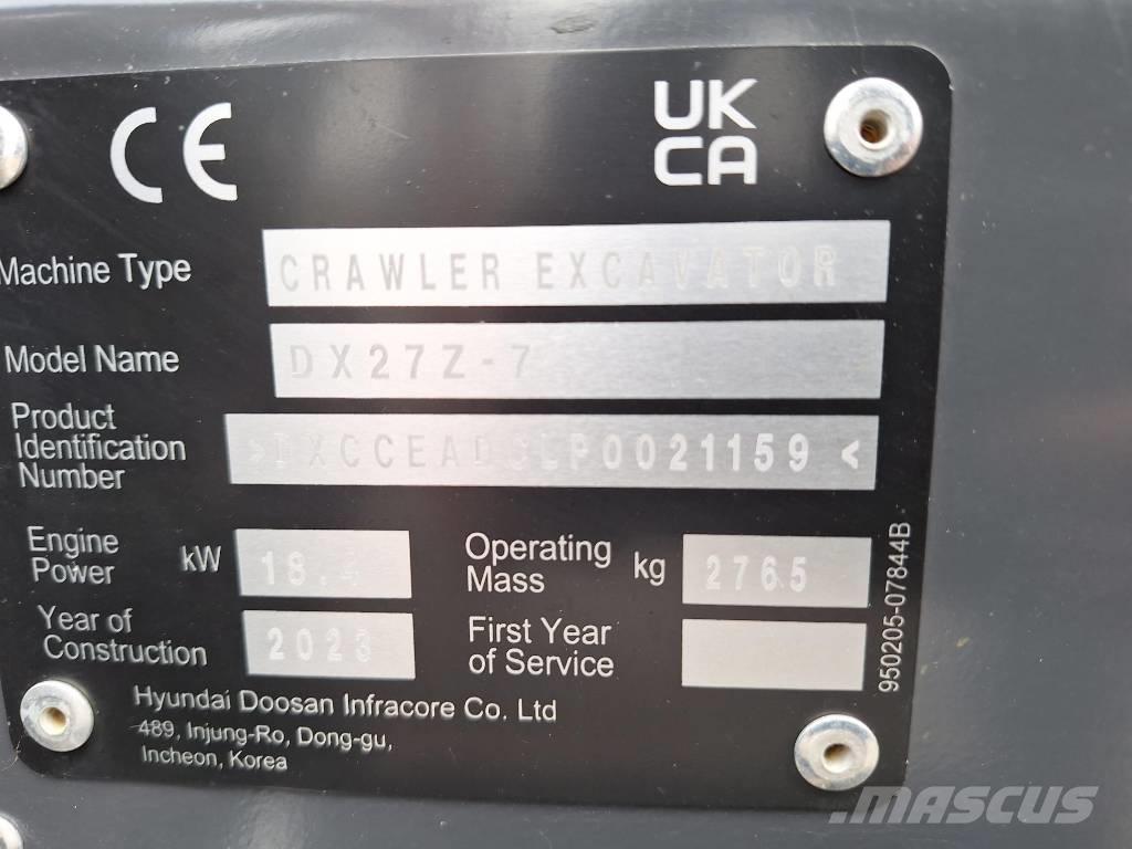 Develon DX 27 Z-7 Mini excavatoare < 7t