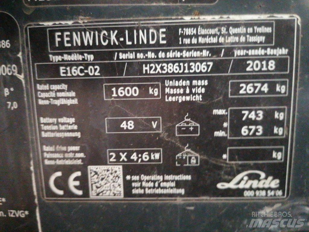 Linde E16C Stivuitor electric