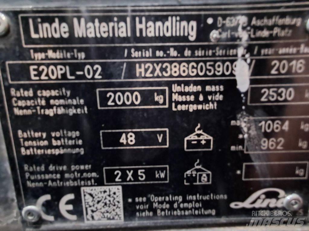Linde E20PL-02 Stivuitor electric