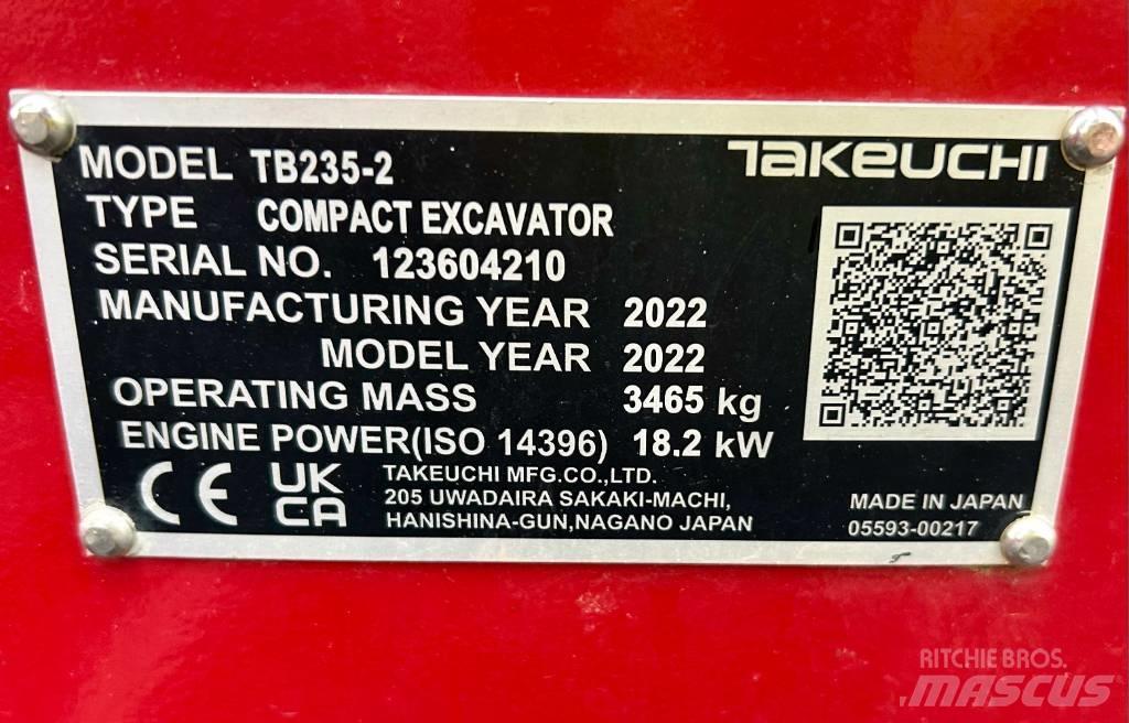 Takeuchi TB 235-2 V3 Mini excavatoare < 7t