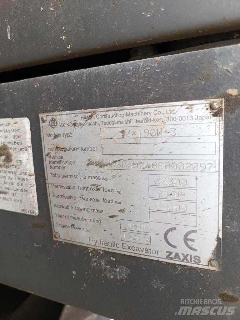 Hitachi ZX 190 W-3 Excavatoare cu roti