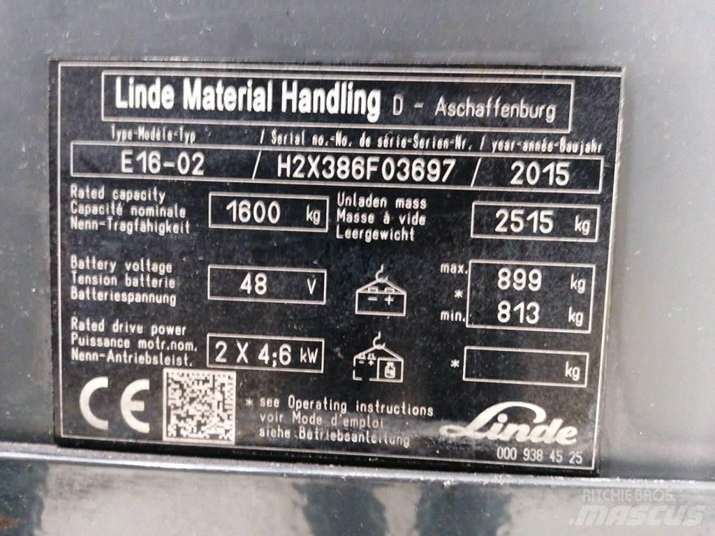 Linde E16-02 Stivuitor electric