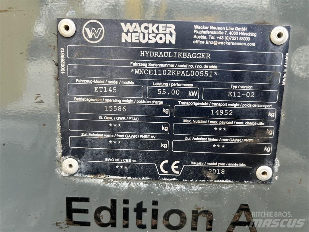 Wacker Neuson ET 145 Excavatoare pe șenile
