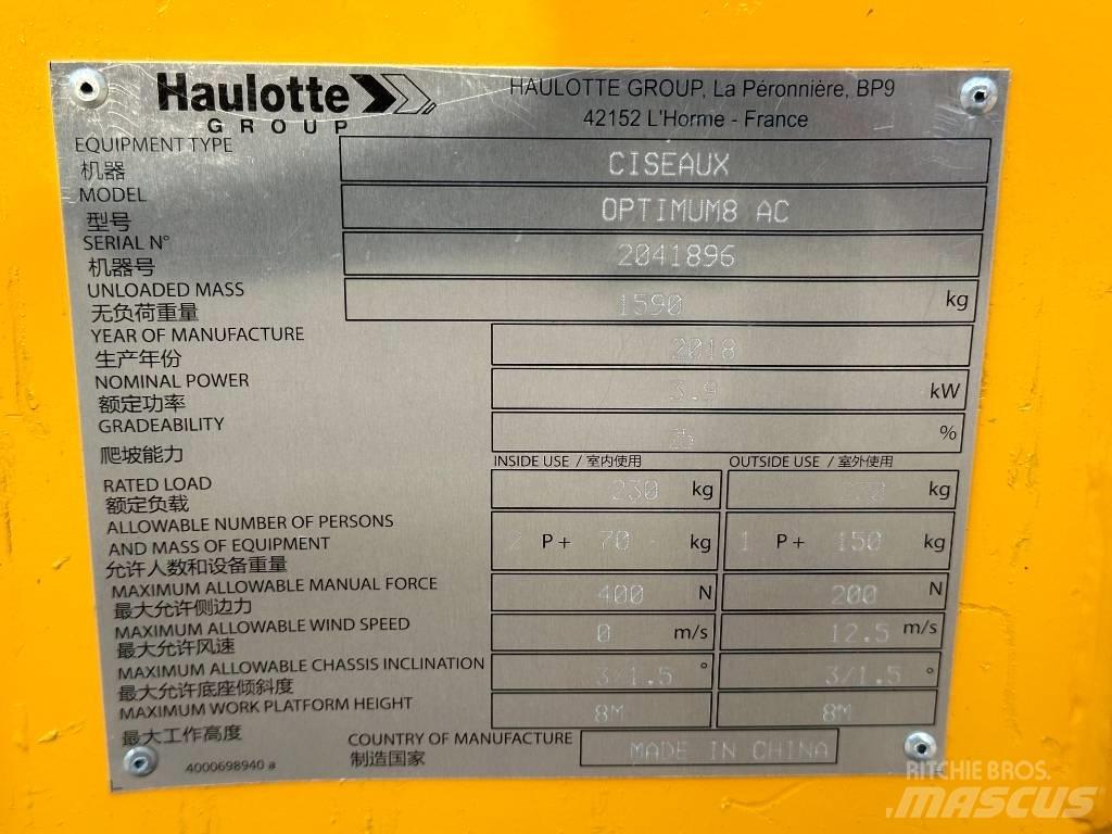 Haulotte OPTIMUM 8 Platforme foarfeca