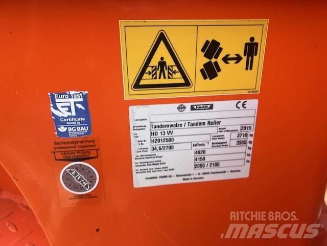 Hamm HD 13 VV, Vält Cilindri compactori dubli