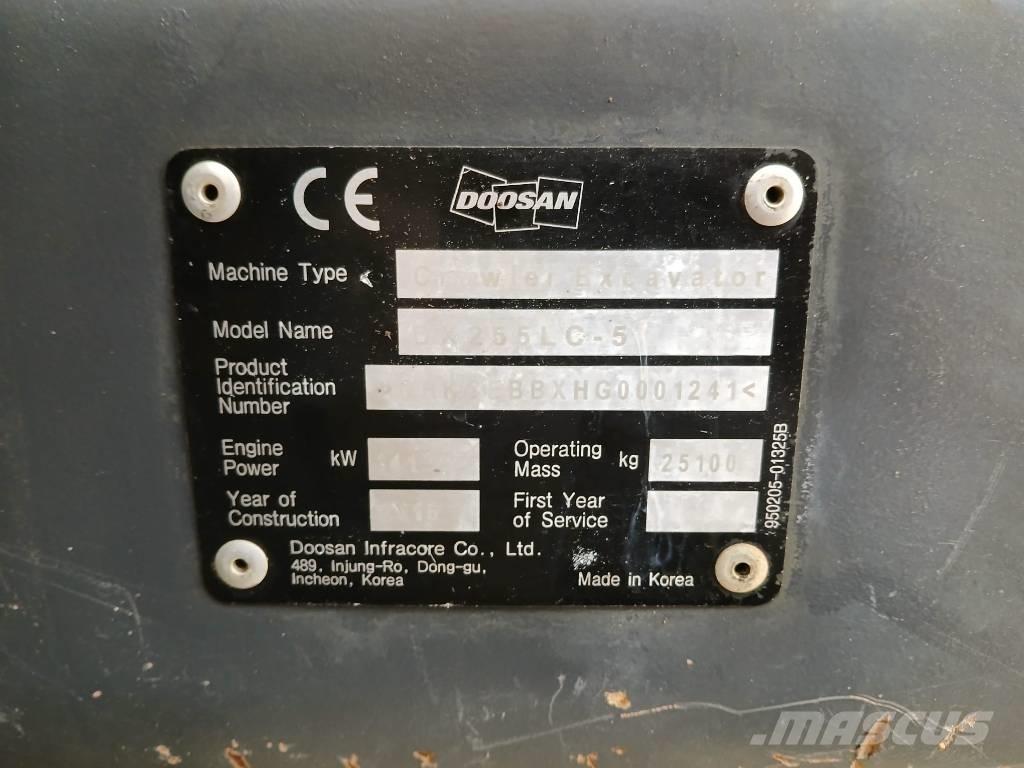 Doosan DX 255 LC Excavatoare pe șenile
