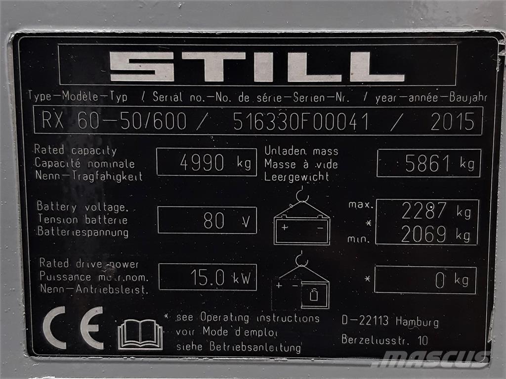 Still RX60 50 600 Stivuitor electric
