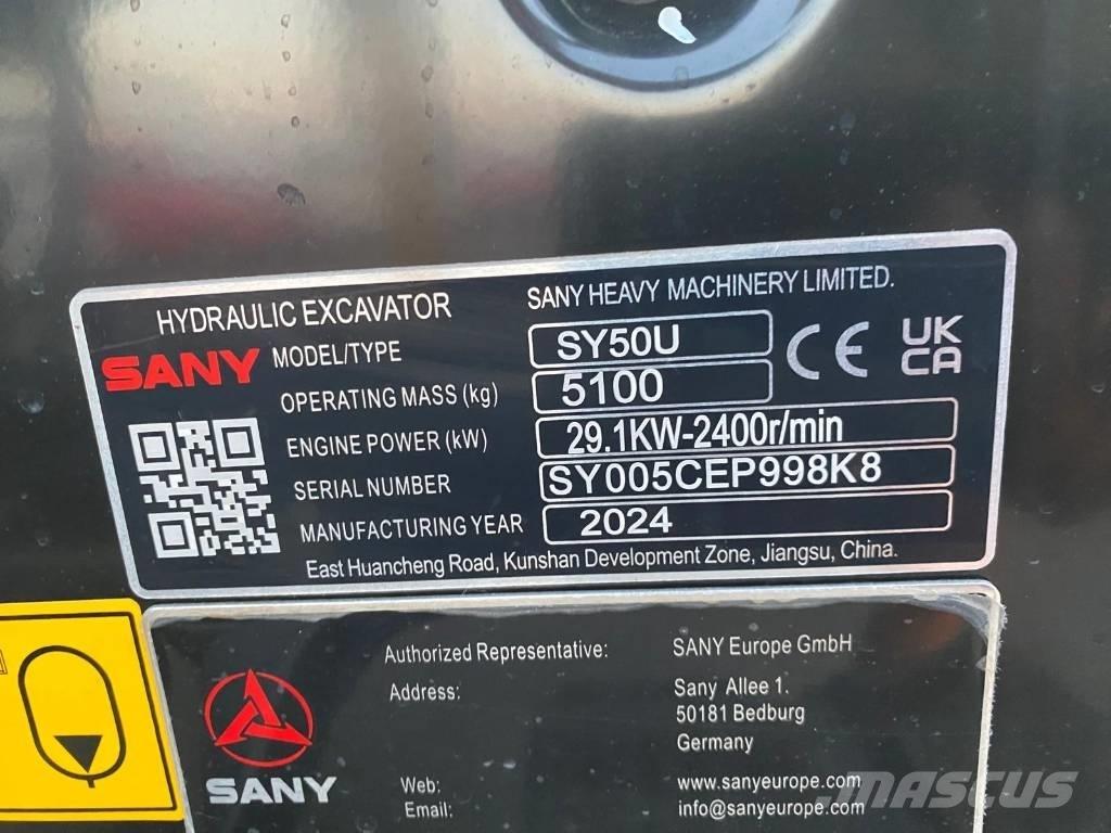 Sany SY 50 U Mini excavatoare < 7t