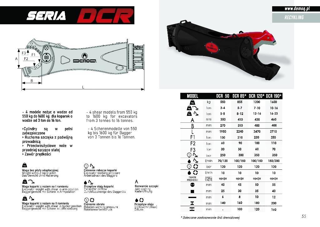  DEMOQ DCR120E Taietoare
