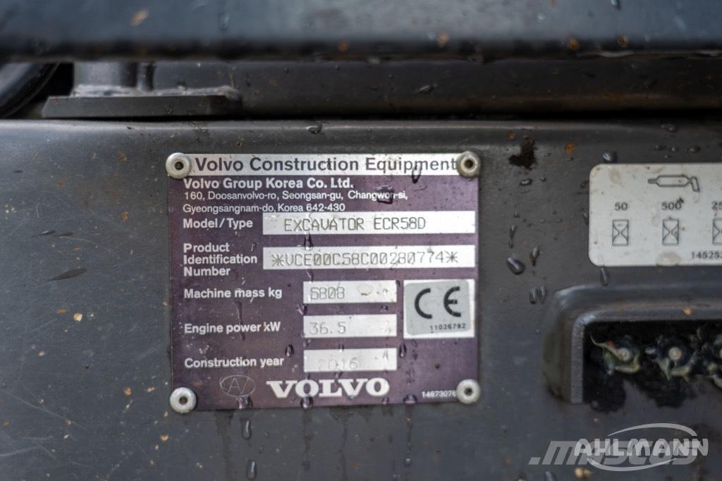 Volvo ERC58D Mini excavatoare < 7t