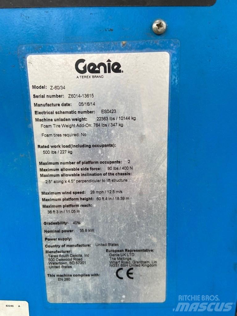 Genie Z 60/34 RT Nacele cu brat articulat