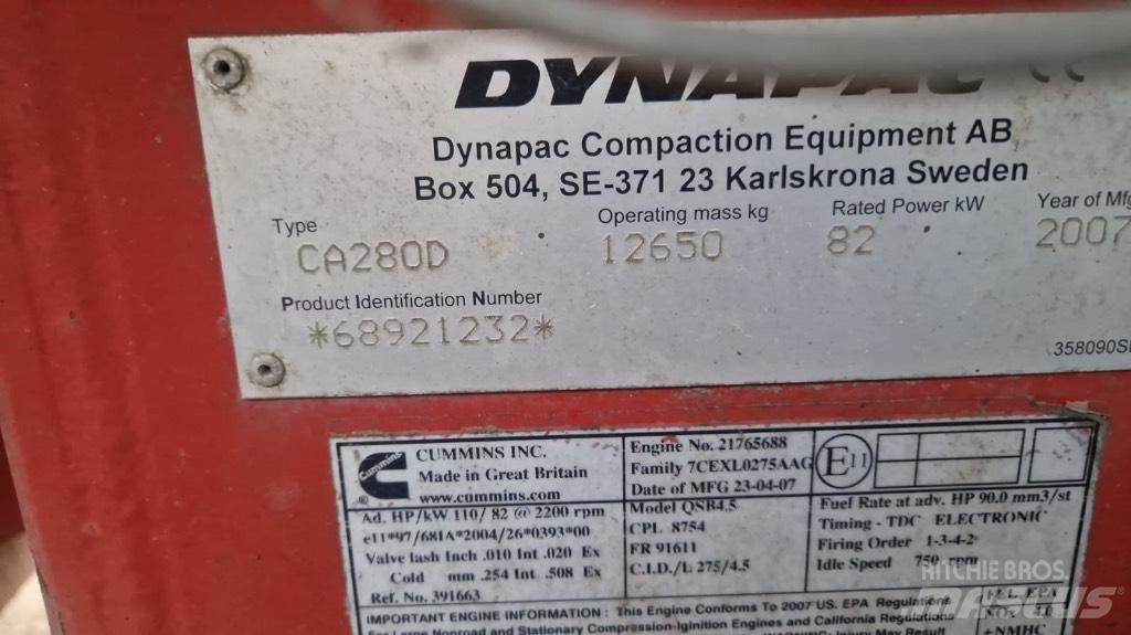 Dynapac Ca280d Cilindri compactori dubli