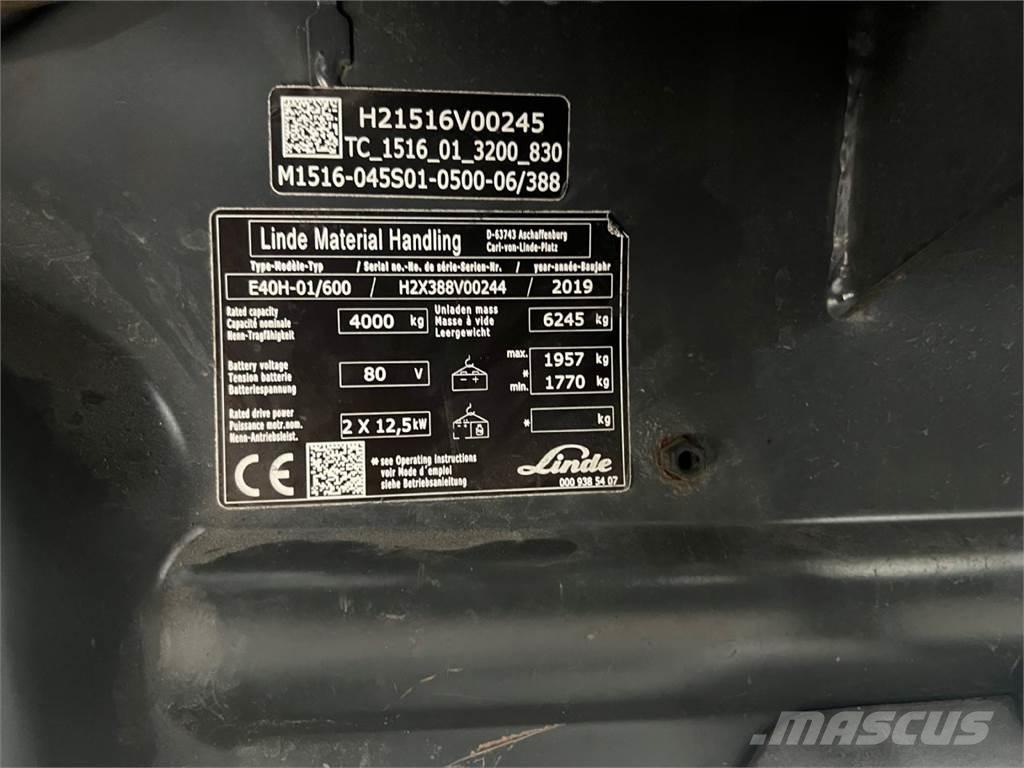 Linde E40H-01/600 Stivuitor electric