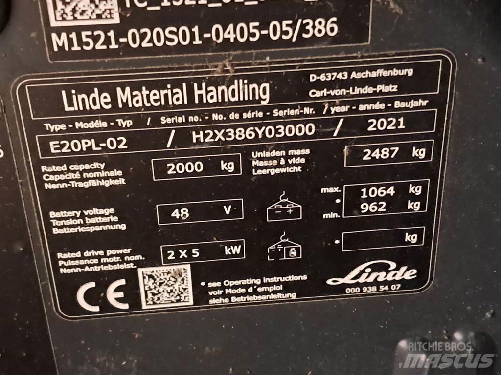 Linde E20PL-02 Stivuitor electric