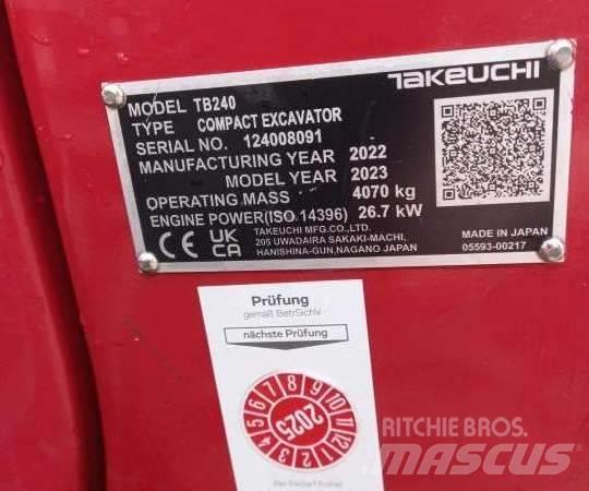 Takeuchi TB 240 DPF Mini excavatoare < 7t
