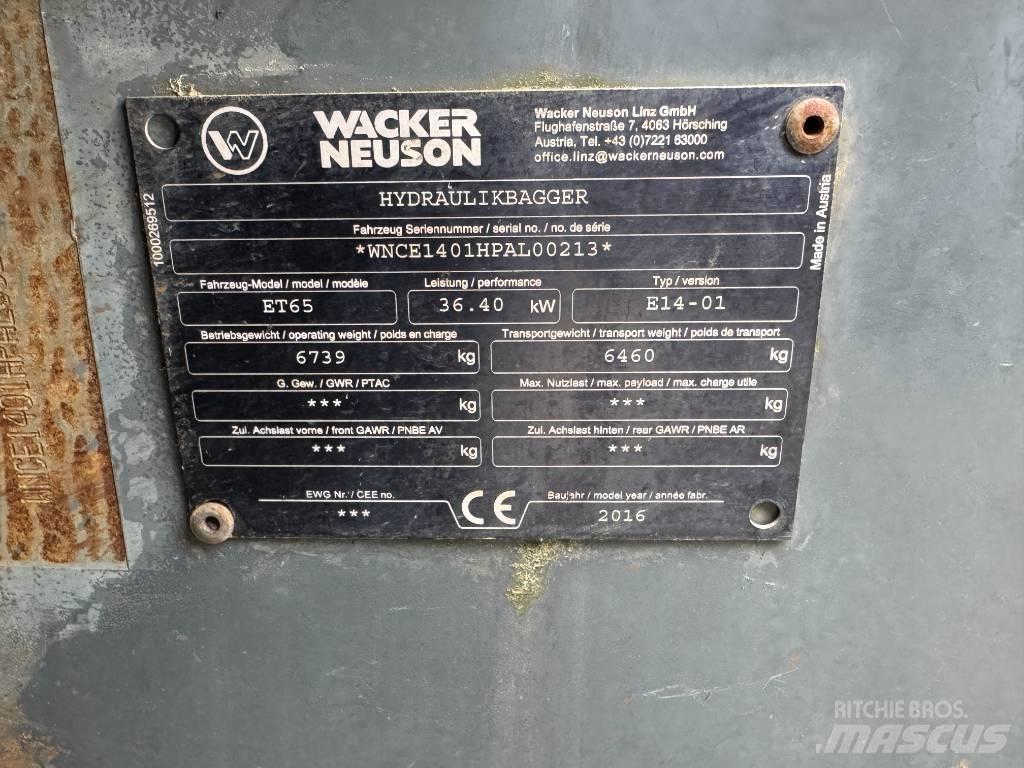 Wacker Neuson ET65 Excavatoare pe șenile

