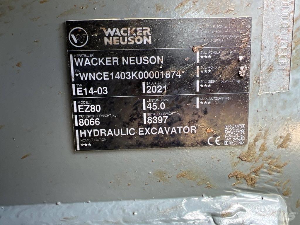 Wacker Neuson EZ80 Excavatoare pe șenile
