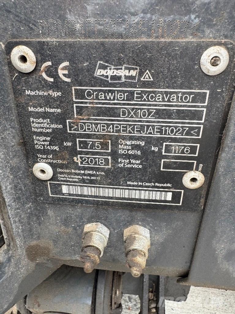 Doosan DX 10 Z Mini excavatoare < 7t