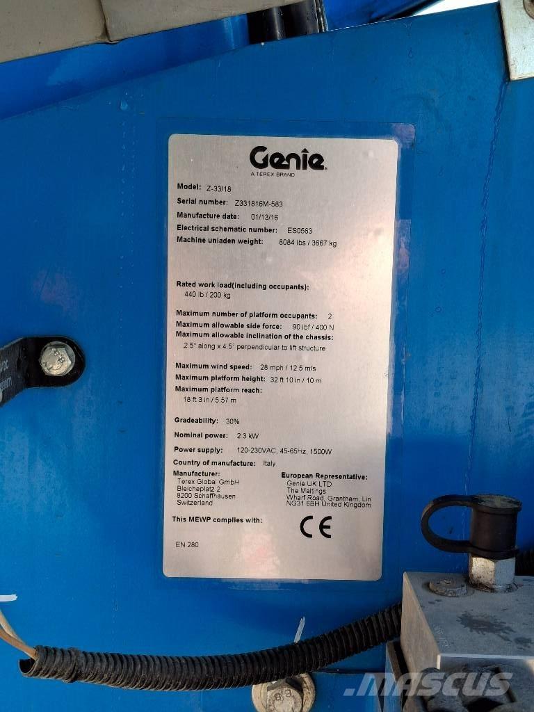 Genie Z33/18 Nacele cu brat articulat