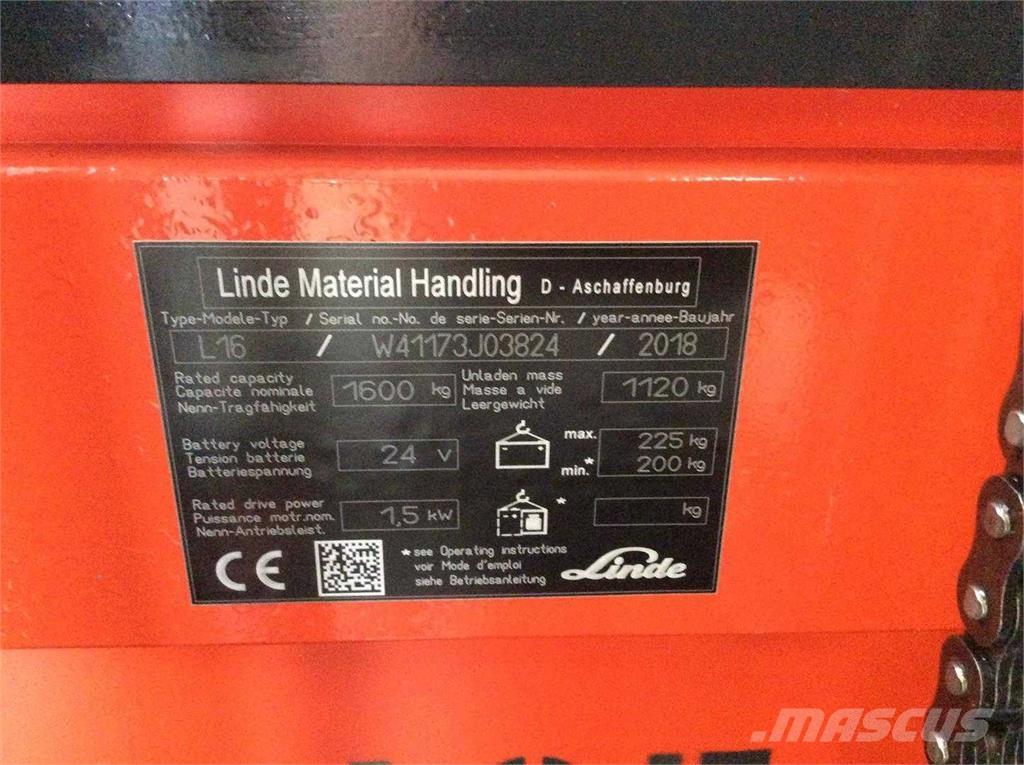 Linde L16 Transpaleti autopropulsanti