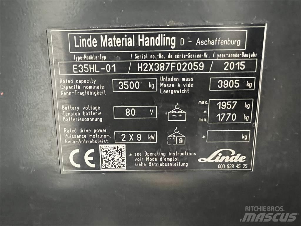 Linde E35HL-01 Stivuitor electric