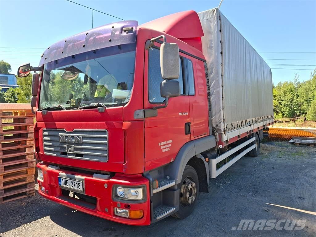MAN TGL 7.180 Camioane platforma/prelata