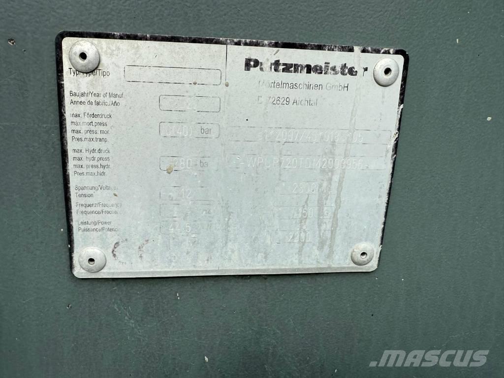 Putzmeister P 720 TD Pompa pentru beton