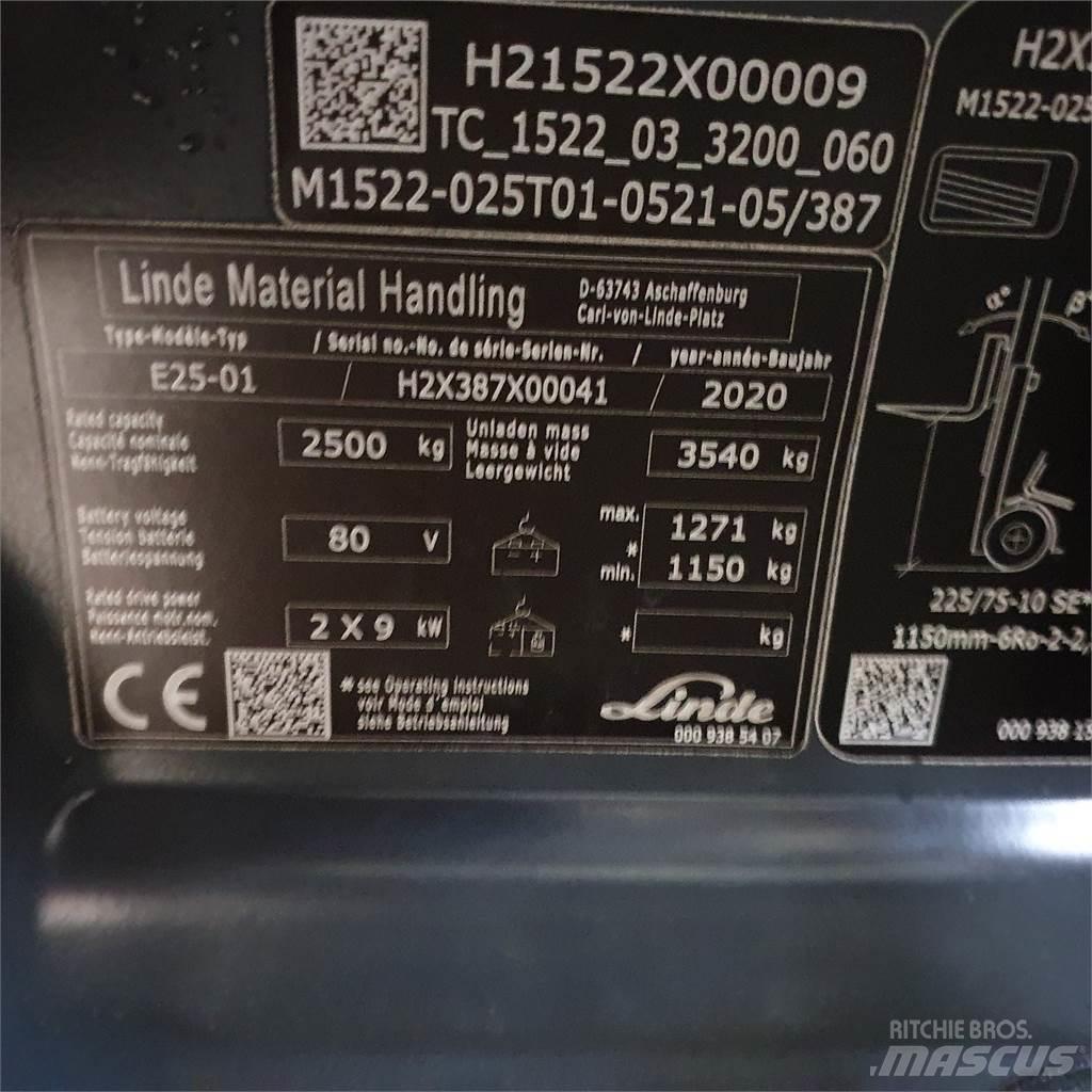 Linde E25 Stivuitor electric