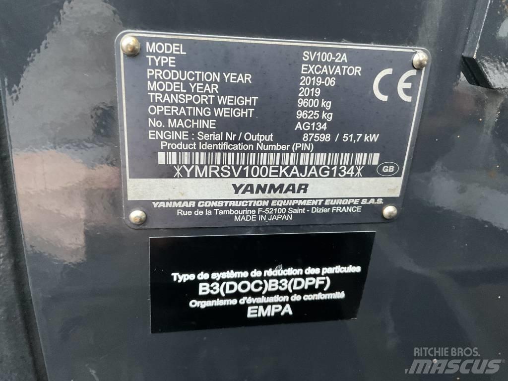 Yanmar SV100-2A Excavatoare 7t - 12t