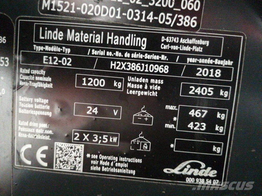 Linde E12-02 Stivuitor electric