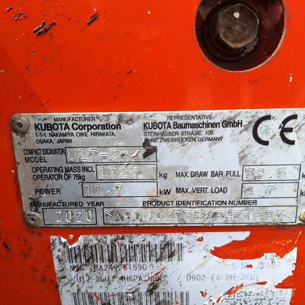 Kubota U 17-3 Mini excavatoare < 7t