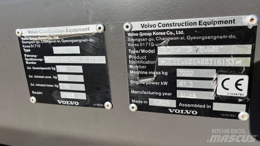 Volvo EW60E Excavatoare cu roti
