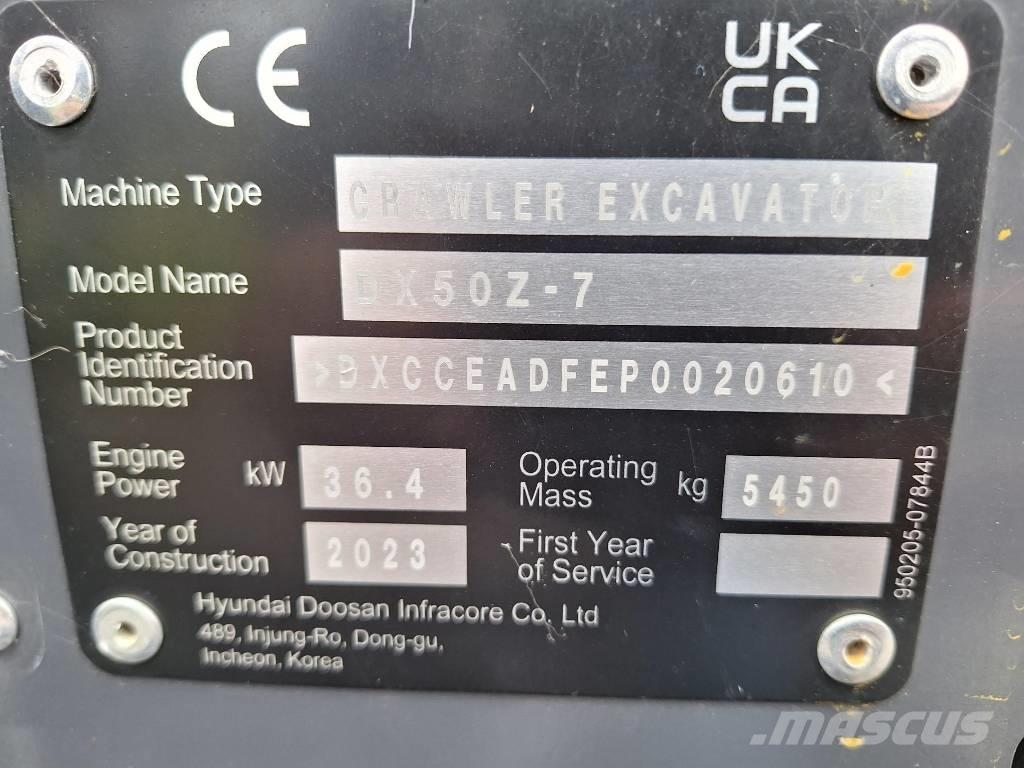 Develon DX 50 Z-7 Mini excavatoare < 7t