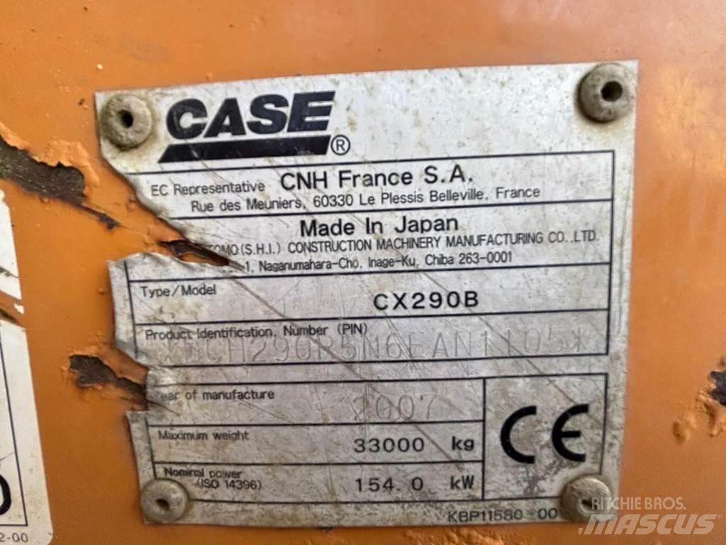 CASE CX290B Excavatoare pe șenile
