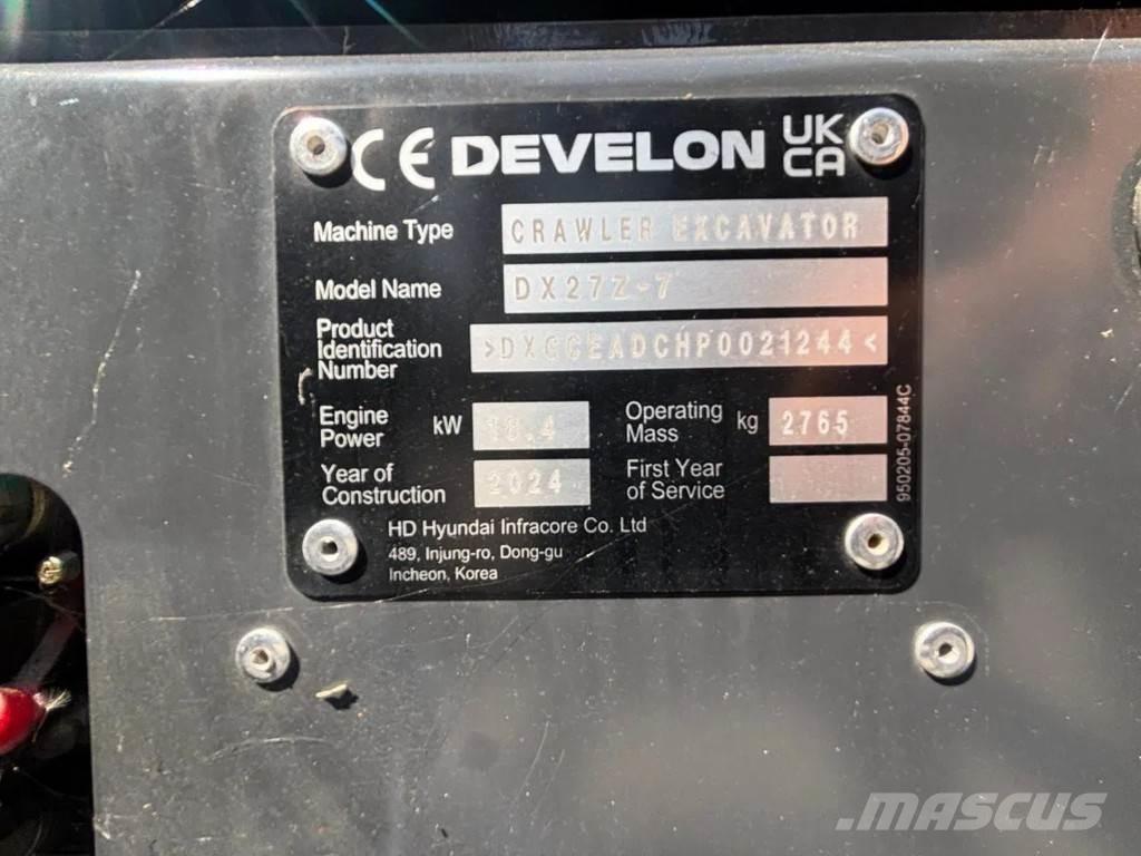 Doosan DX27Z-7 Mini excavatoare < 7t