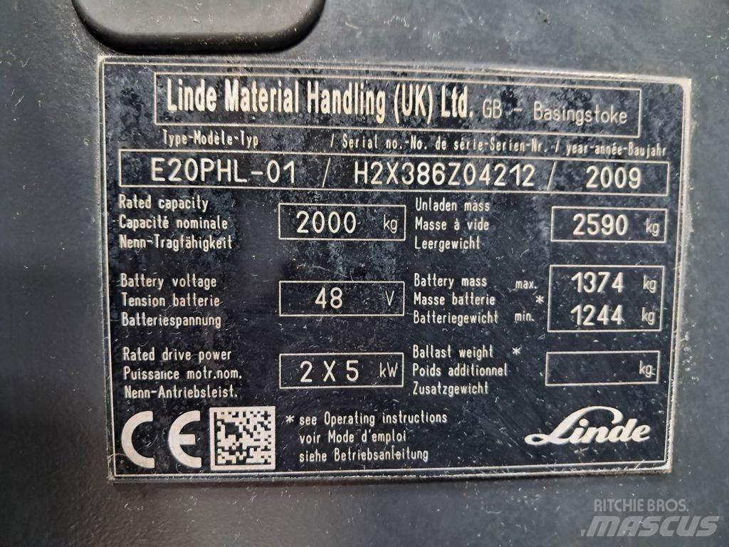 Linde E20PHL-01 Stivuitor electric