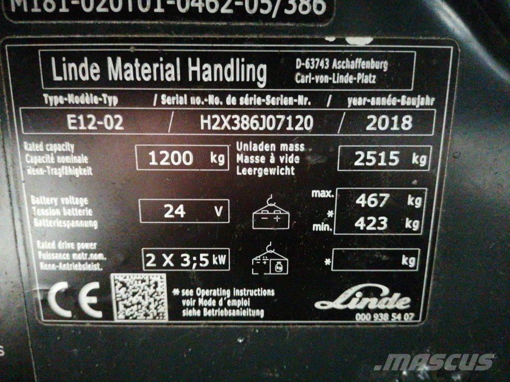 Linde E12-02 Stivuitor electric
