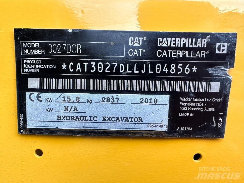 CAT 302.7 D CR Mini excavatoare < 7t