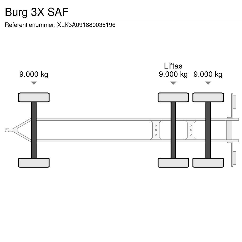 Burg 3X SAF Remorci cadru de containere