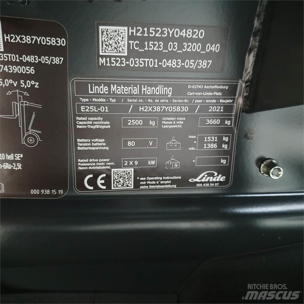 Linde E25L Stivuitor electric