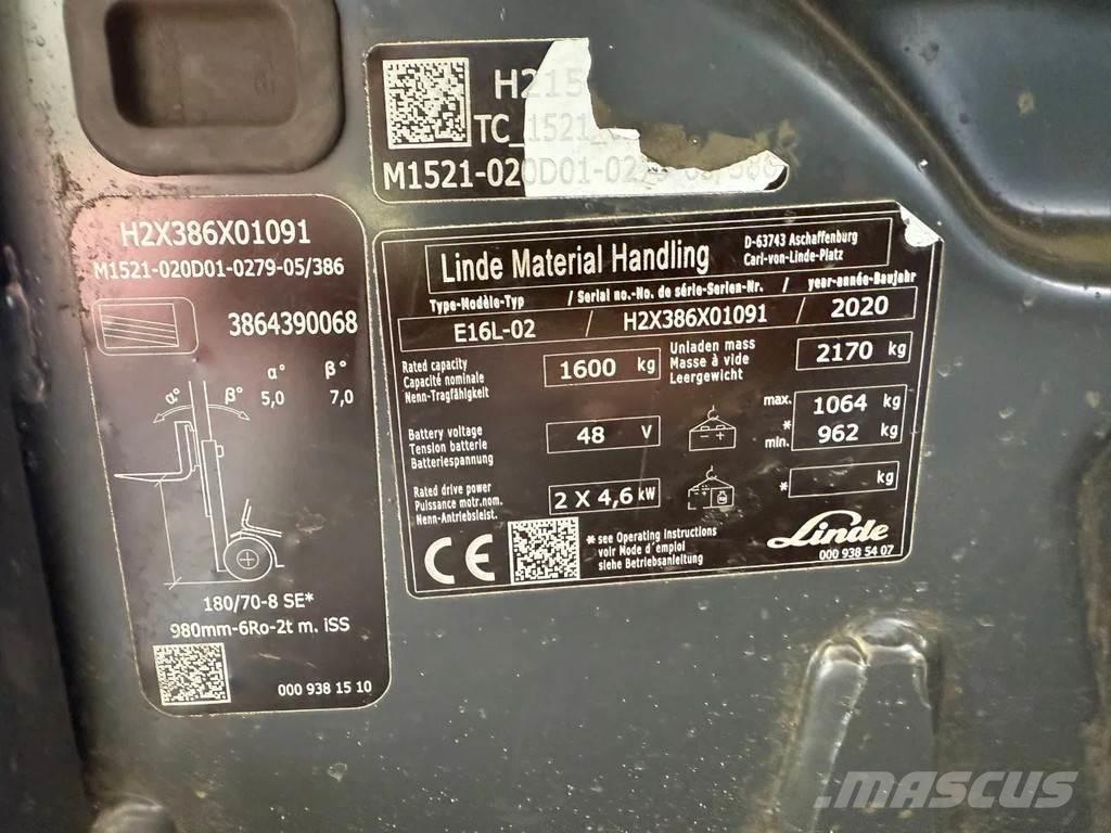 Linde E16L-02 Strivuitoare-altele
