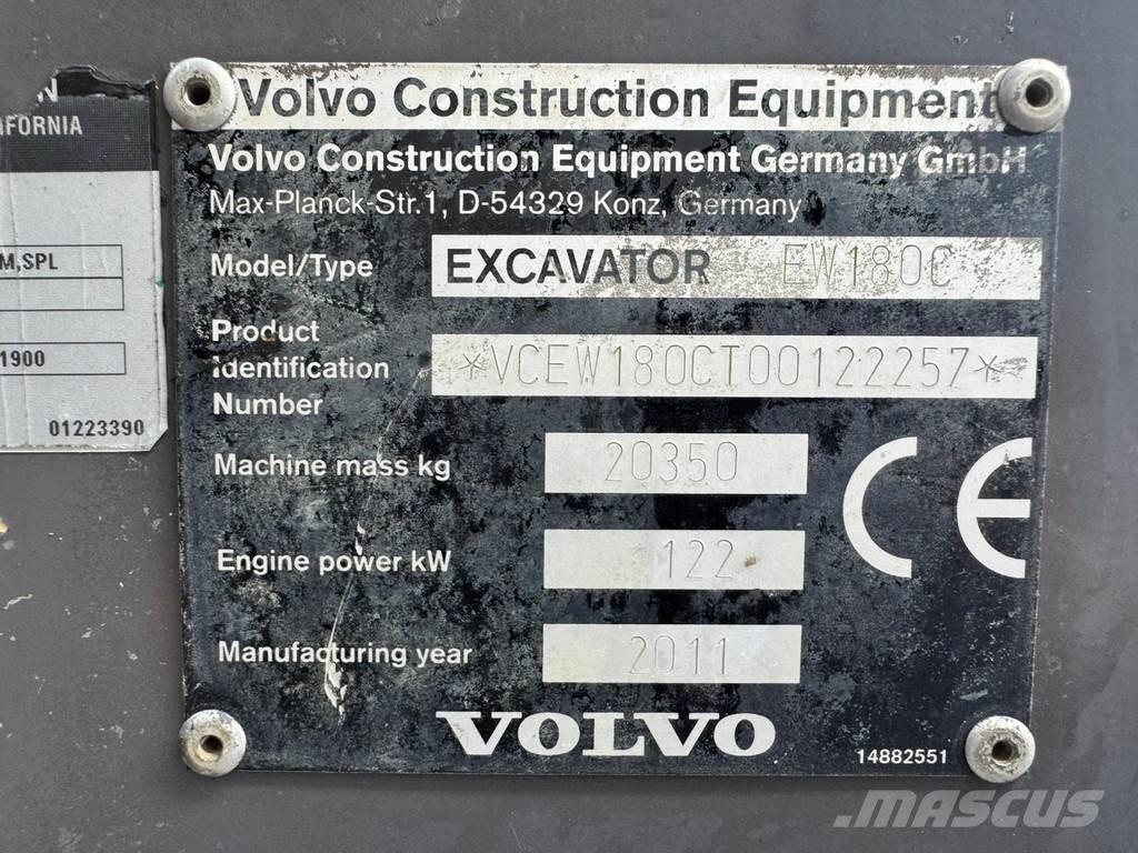 Volvo EW180C Excavatoare cu roti
