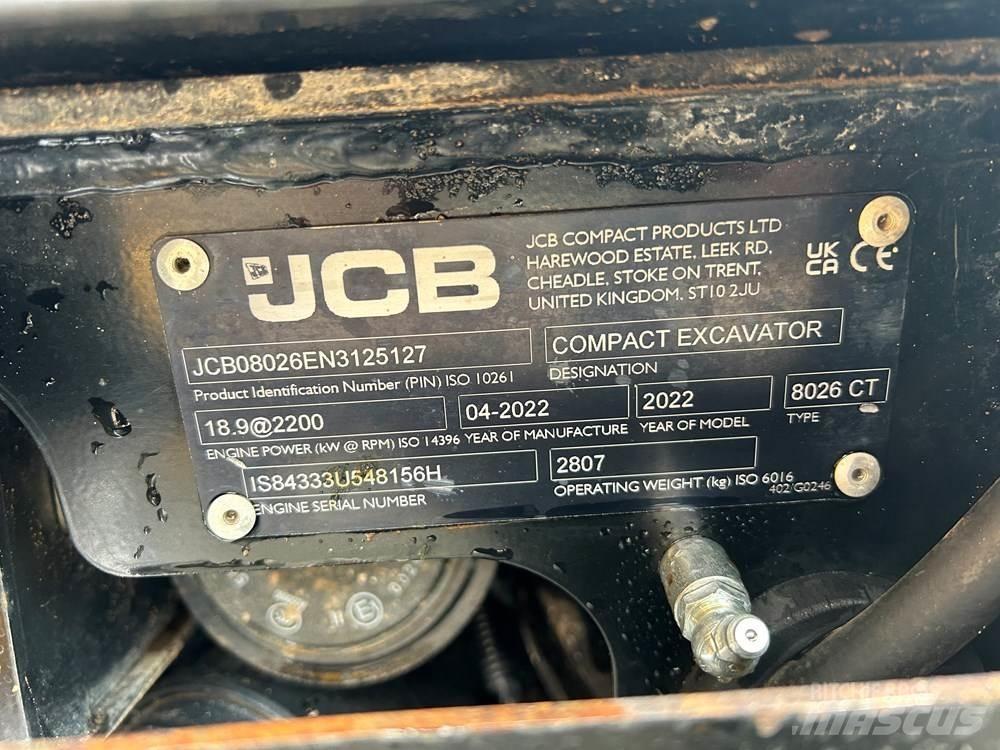 JCB 8026 CTS Mini excavatoare < 7t