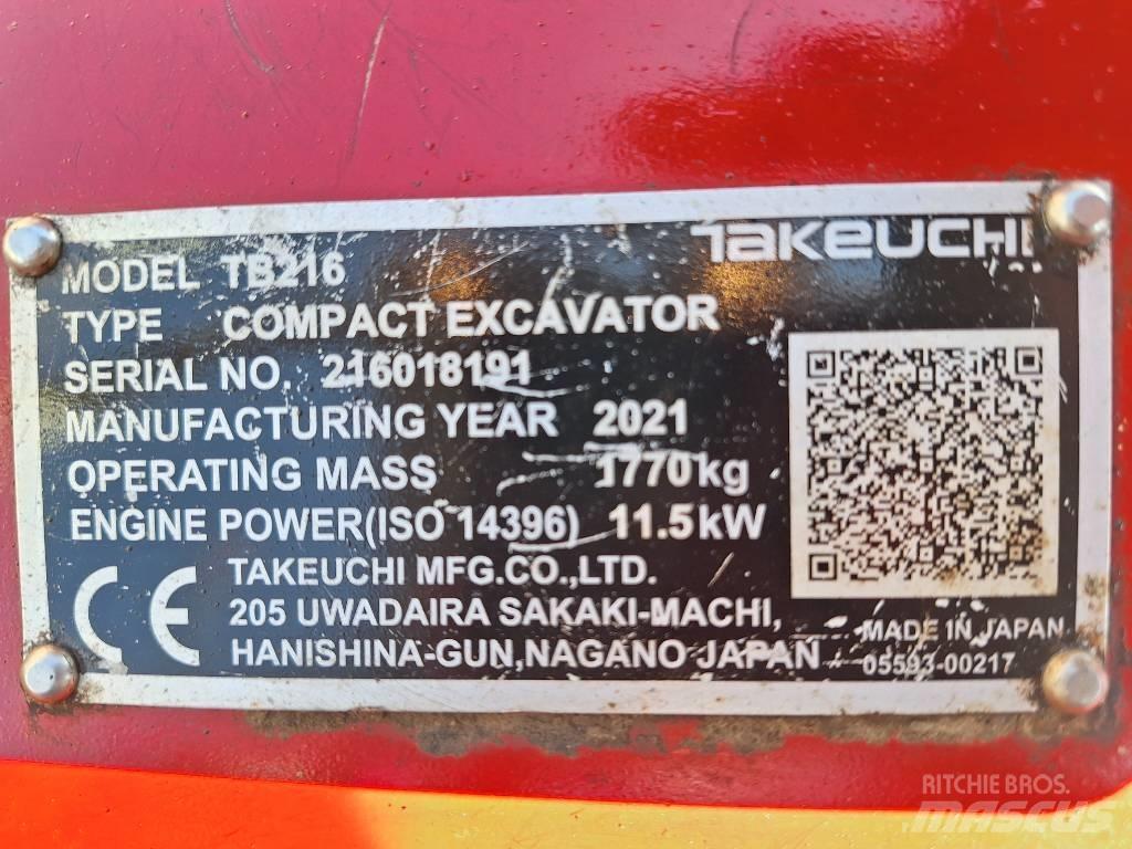 Takeuchi TB 216 Mini excavatoare < 7t