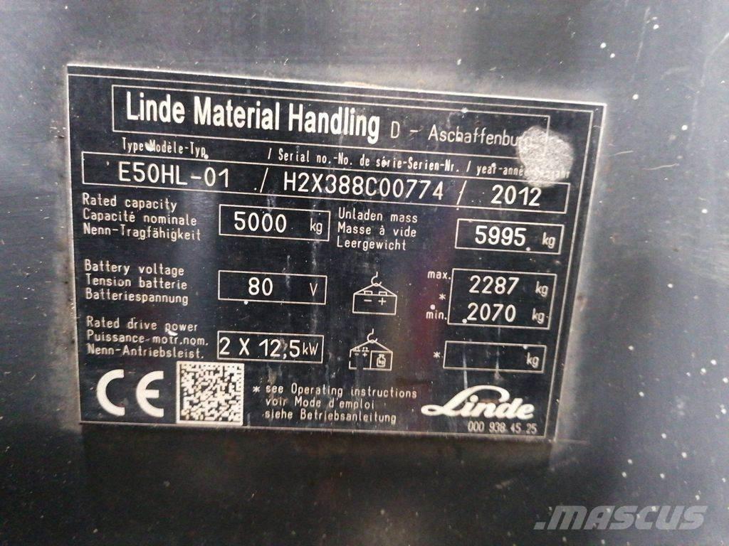 Linde E50HL-01 Stivuitor electric