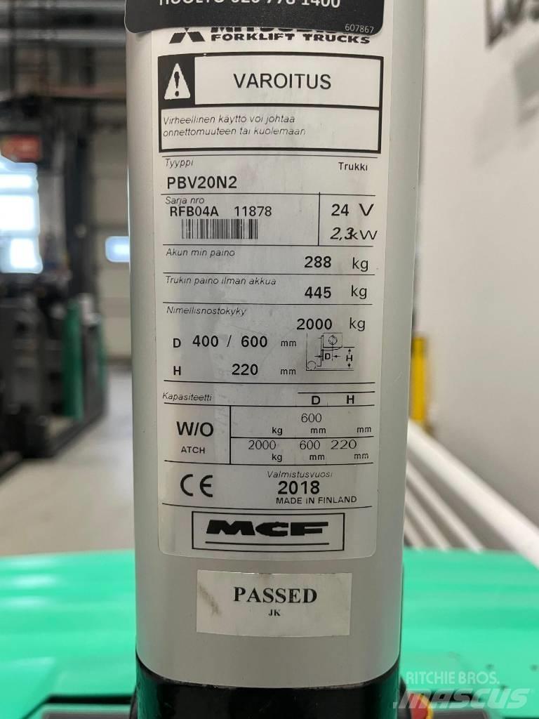 Mitsubishi PBV 20 N2 Transpaleta cu platforma