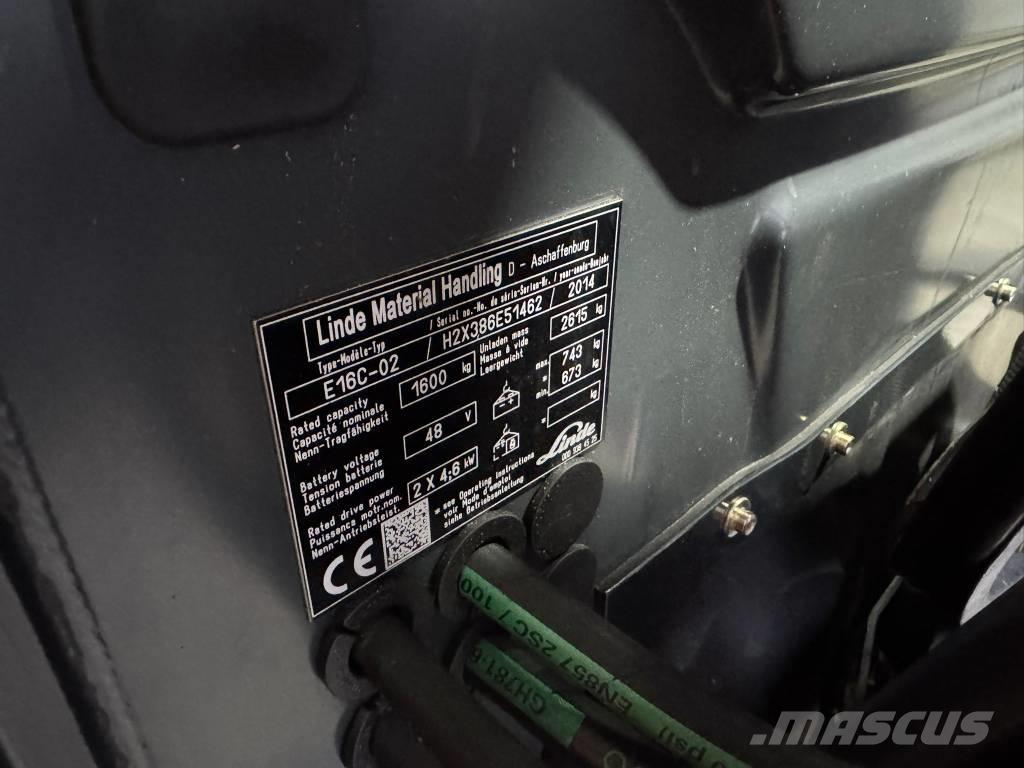 Linde E 16 C-02 Stivuitor electric