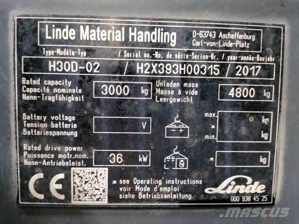 Linde H30D-02 Stivuitor diesel