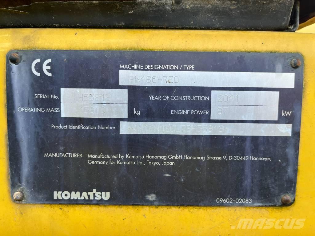 Komatsu PW 160-7 Excavatoare cu roti